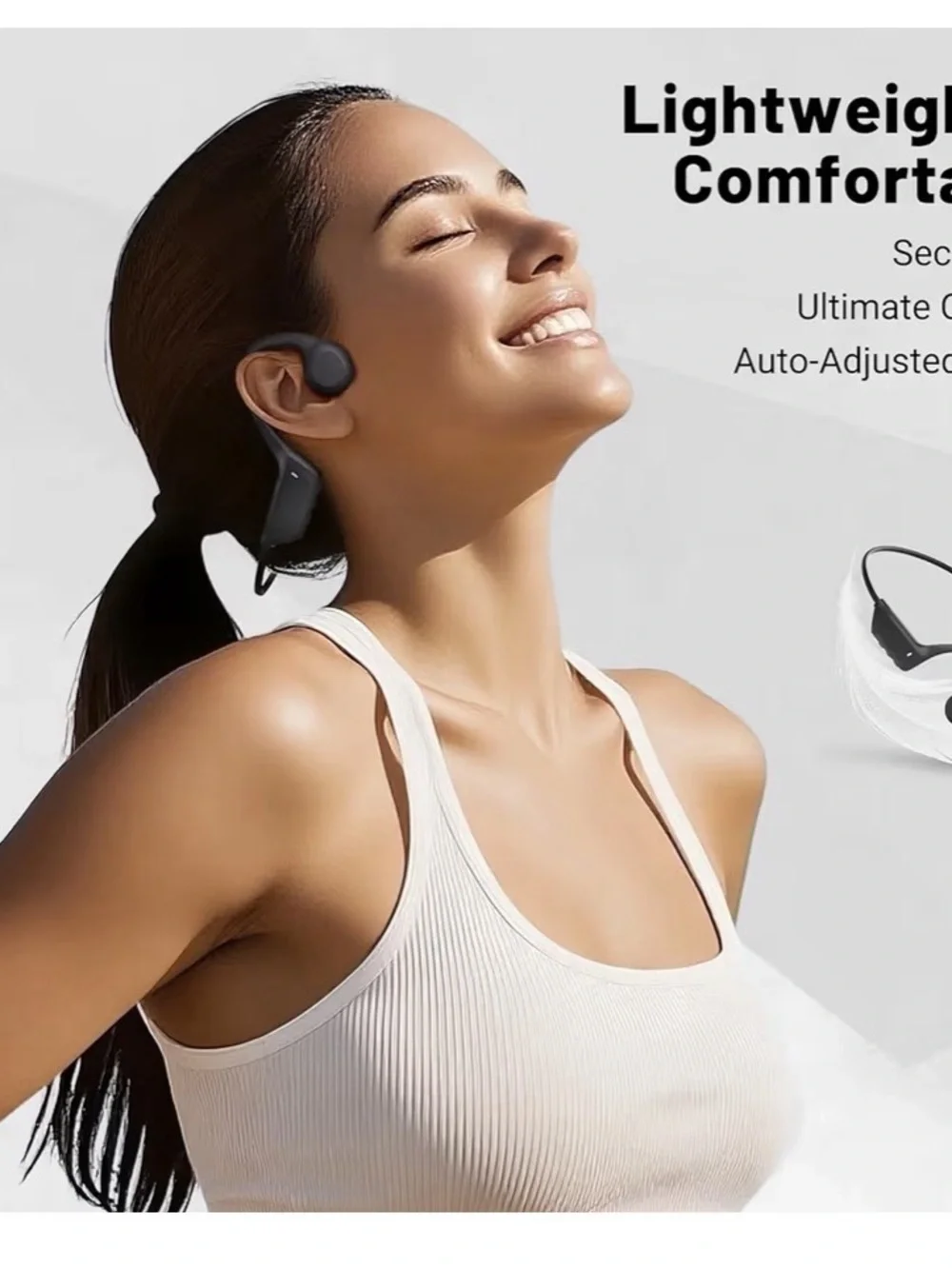 Gelecek Bone Conduction Headphones Bluetooth 6.0 Waterproof Open Ear